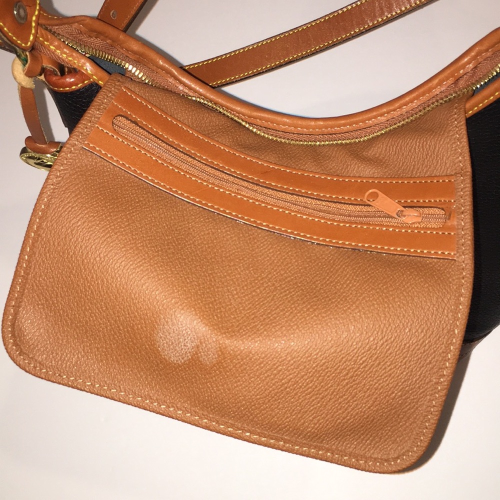 DOONEY & BOURKE brown & black pebbled small hobo - Picture 6 of 8